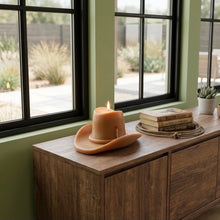 Load image into Gallery viewer, Belle Star Cowboy Hat Candle
